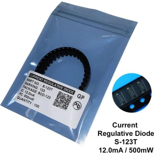 100PCS/LOT S-123T 12MA SMD SOD-123 CRD / CURRENT REGULATIVE DIODE NEW Free shipping
