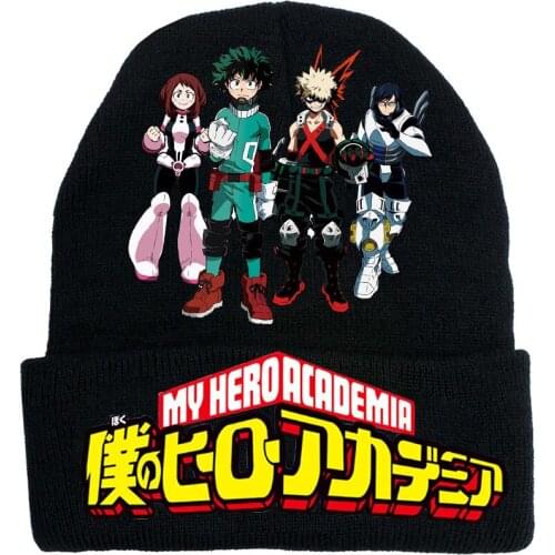 2020 Autumn Winter Cosplay Anime My Hero College Knitted Hat Men And Women Warm Wool Hat Customized