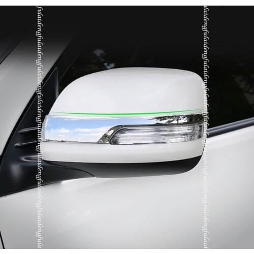 2pcs For Toyota Land Cruiser Prado FJ150 2010-2020 ABS Chrome Car Rearview Side Mirror Decor Cover Trim Car Accessories