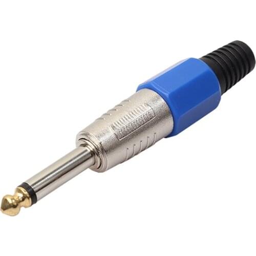 2x 6.35mm 1/4" Mono Male Jack to RCA Female Plug Audio Adapter Converter