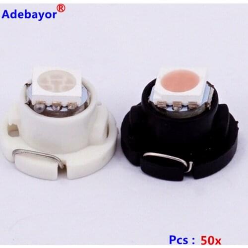 30 x T4.7 Gauges diameter 12mm 5050 1 SMD Wedge 3528 LED bulb auto car Instrument Lamp Dashboard indicator light 6 colors