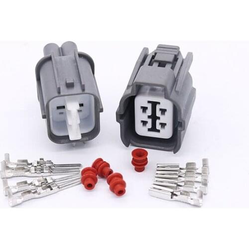 5sets 4 Pin/Way Female Male HW Sealed Electrical Connector Oxygen Sensor Plug For Honda B-Series Sumitomo 6189-0132 6181-0073