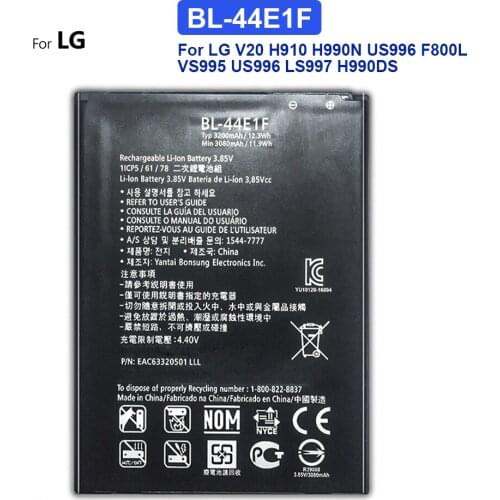 BL-44E1F For LG V20 Battery H915 H910 H990N US996 F800L Cell Phone Batteries Bl 44e1f Upgrade Bateria V20 + Track Code