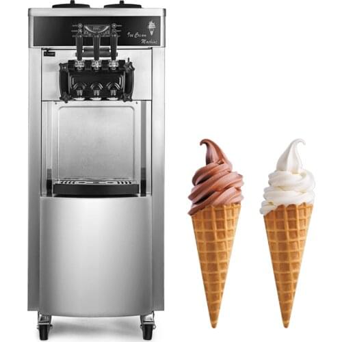 Soft Ice Cream Machine Commercial 220V Vertical Make Ice Cream Intelligent Sweetener Ice Cream Maker