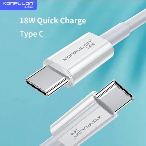18W USB Type C To USB Type C Cable USB-C Quick Charge Cord PD Type-c Cable For Mobile Phone DC15