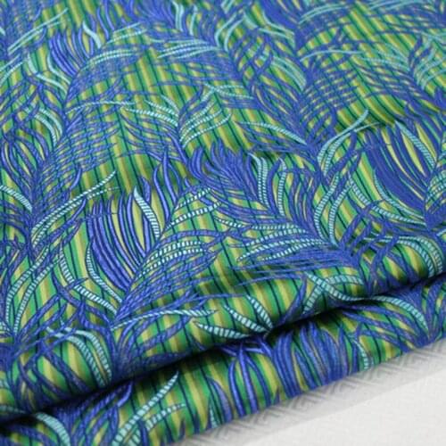 NCF182 Cycas Flower Silk Jacquard Satin Fabric Garment Chinese Style Fabric For Chinese Cheongsam Costume Fabric For Sewing