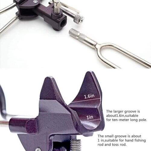 WXTF Fishing Rod Holder 360 Degree Adjustable Fishing Rod Holder Foldable Bracket Sea Lake Fish Rod Rack Ground Support