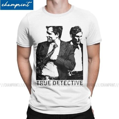 Men True Detective T Shirt Rust Cohle Mcconaughey TV Series Tops Fun Short Sleeve Round Collar Tee Shirt Classic T-Shirts