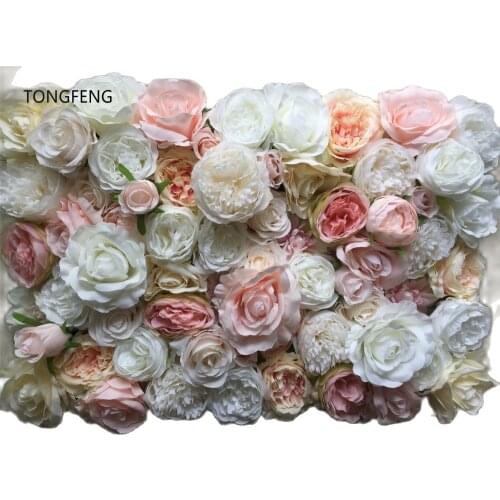 8pcs/lot Artificial silk rose peony 3D flower wall wedding backdrop decoration flower runner wedding stage decoration TONGFENG