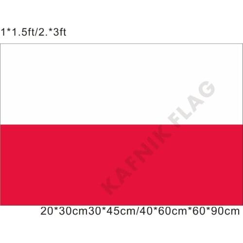 KAFNIK,free shipping 20*30cm/30*45cm/40*60cm/60*90cm small flags Poland flag for Countries World Event Decorative Flags