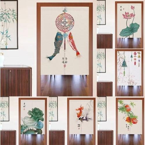 Chinese Partition Curtain Bedroom Living Room Half Panel Curtain Kitchen Tube Curtain Geomantic Curtain Blackout Curtain