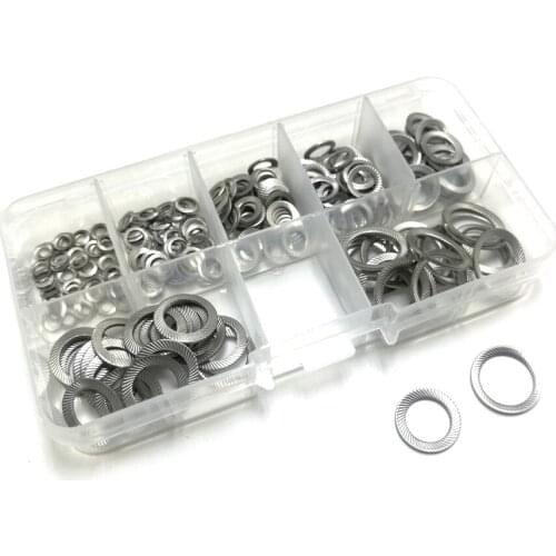 M3-M12 Contact Lock Washers Kit, 304 Stainless Steel Conical Spring Washer ,D008
