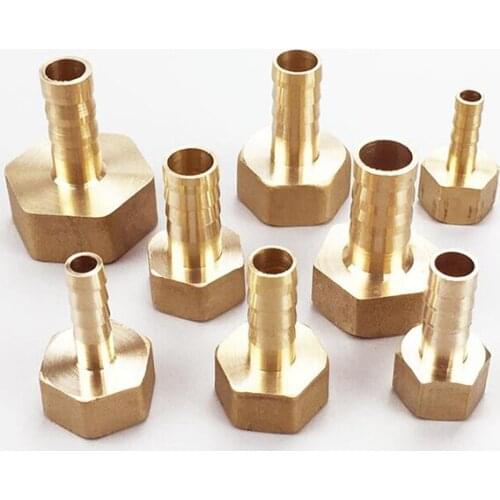 Brass Hose Fitting 6mm 8mm 10mm 12mm 14mm 19mm Barb Tail 1/8" 1/4" 1/2" 3/8"Female Thread Copper Connector Joint Coupler Adapter