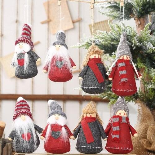 Cute Christmas Decorations Doll Hang Pendant Christmas Kids Gift Tree Hanging Ornaments Creative Doll Home Ornaments For Childre