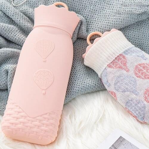 Cute Sealed plush mini Hot Warm Water Bottles Portable Girls Pocket Feet Hand Warmer Water Injection Organization Storage Bag