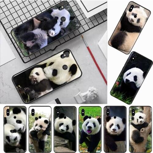 Panda cute animal bear pattern Soft Phone Case Cover For Xiaomi Redmi Note 4 4x 5 6 7 8 pro S2 PLUS 6A PRO