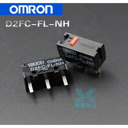 OMRON mouse micro switch D2FC-FL-NH suitable for Steelseries Rival 100 300 KANA KINZU Logitech Microsoft IO1.1 IE3.0 RAZER 2pcs