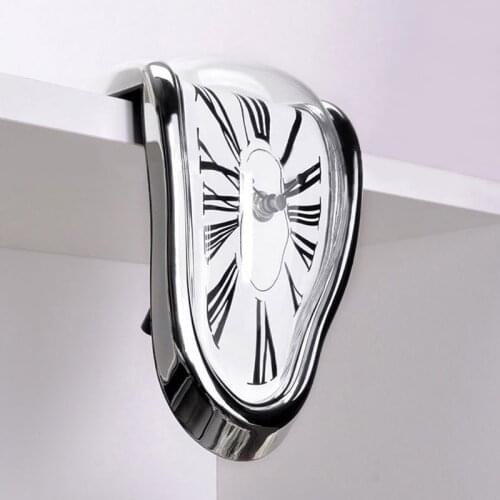 Novel Surreal Melting Distorted Wall Clocks Surrealist Salvador Dali Style Wall Watch Decoration Gift Home Garden Decor Dropship