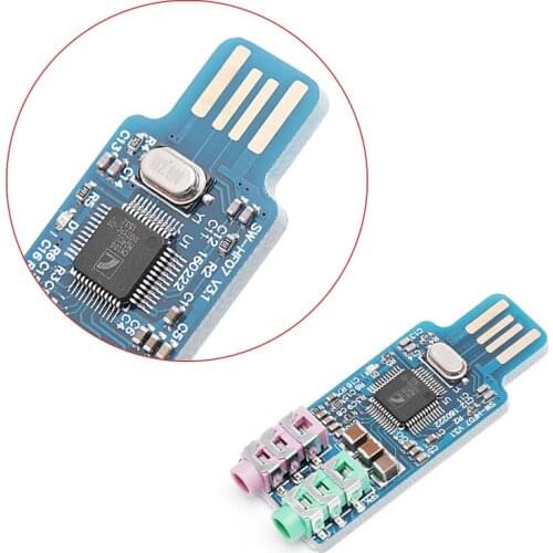 New CM108 USB Drive Free Sound Card Laptop Computer External Sound Card Module