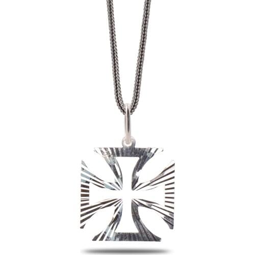 Silver Cross Pendant 925 Sterling Handmade Chain Necklace Special Gift for Christian Women and for Men