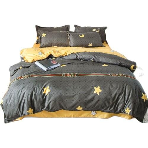 Drop Shipping Star Luxury Bedding Duvet Cover Bed Sheet Pillowcase Set