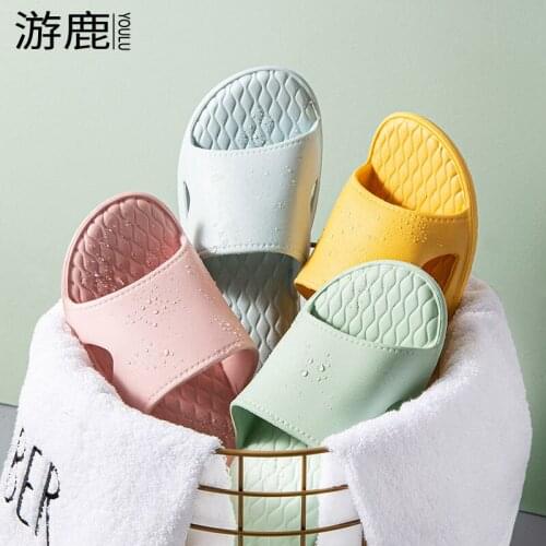 New Summer Women Bathroom Slippers Anti-slip Soft Indoor Sandals Couple Fashion Flexible EVA Integrated Shoes Zapatos De Mujer