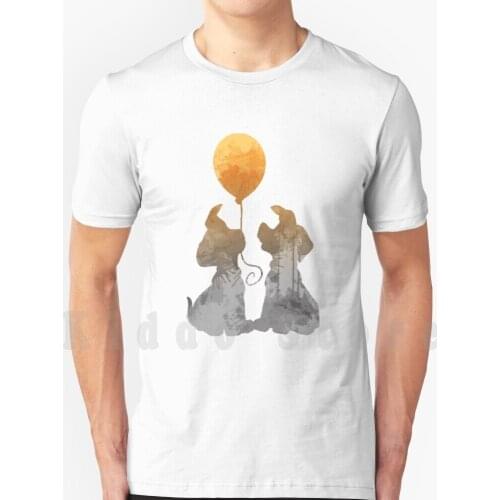 Puppies Inspired Silhouette T Shirt Diy Big Size 100% Cotton Puppies Inspired Silhouette Puppy Dog 101 Dalmatians Balloon