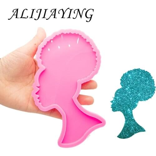 High Gloss Afro Coaster Resin Silicone Mold, Resin art DIY Jewelry Tool, To Make Crafts with Epoxy DY0901