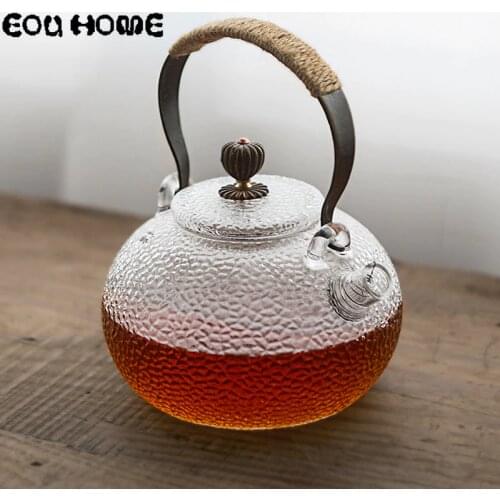 Hammer Beam Glass Teapots High Temperature Kettle Electric Ceramic Stove Open Fire Boil Teapot Coffee Juice Drink Cold Kettle