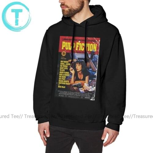 Pulp Fiction Hoodie Pulp Fiction Hoodies Outdoor Winter Pullover Hoodie Men Fashion Cotton Long Blue XXL Hoodies