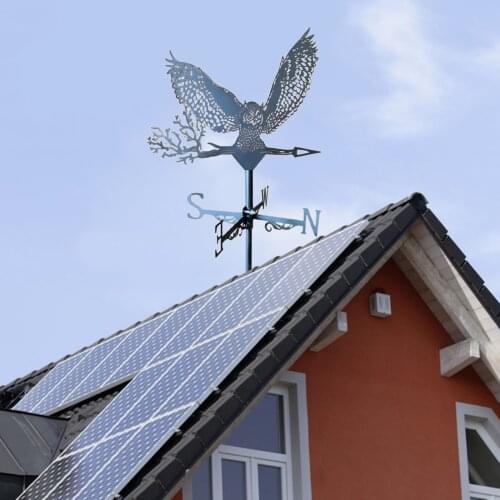 Iron Craft Animal Windmills Weathervane Wind Indicator Ornament Roof Mount Weather Vane Farm Scene Garden Stake Art