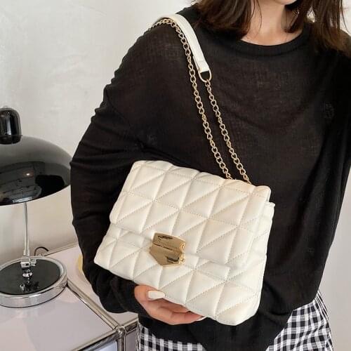 Fashion Women Pu Leather Handbags Small Shoulder Bags Designer Ladies Chain Crossbody Bags for Women Casual Female Messenger Bag