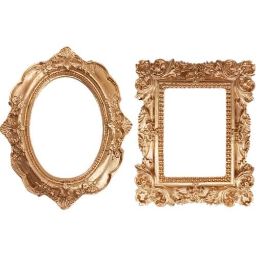 Golden Retro Photo Frame Nail Art Jewelry Decoration Home Decoration Photography