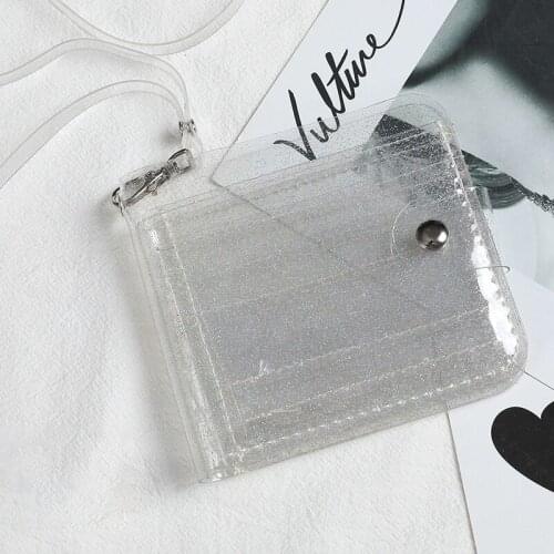 1PC Transparent Coin Purse Women Wallet Laser PVC Card Clear Short Purse Money Wallet Card Holder Mini Zipper Wallets ID Holders