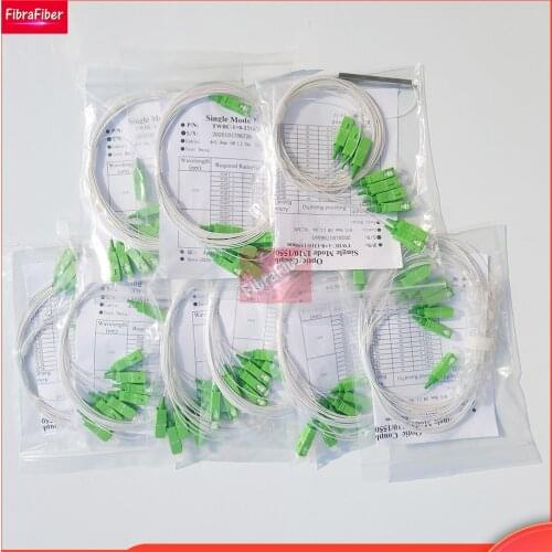 10PCS 1x8 1x16 1x32 SC APC fiber optic plc splitter steel tube cable 2 way 4way 8 way 16 way optical PLC splitter