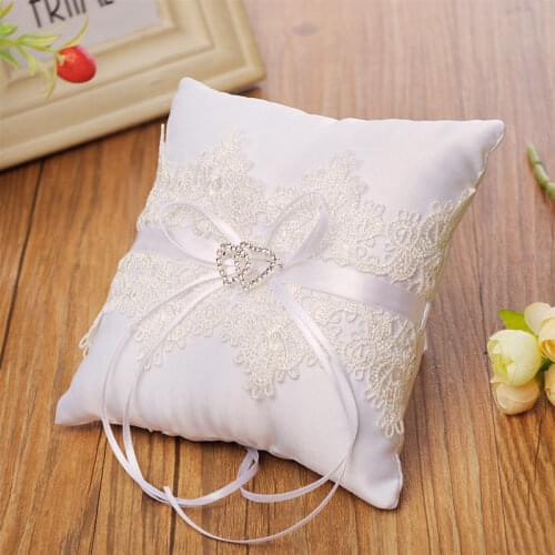 2020 Party Decor Wedding Decorations Festive Supplies Marriage Valentine Day Hollow Lace Gift Ring Pillow Cushion Pincushion