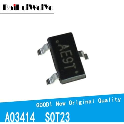 50PCS/LOT AO3414 AE9T AO3414A N-Channel Enhancement Mode Field Effect SOT23 SOT-23 SMD New and Original IC Chipset MOSFET MOSFT