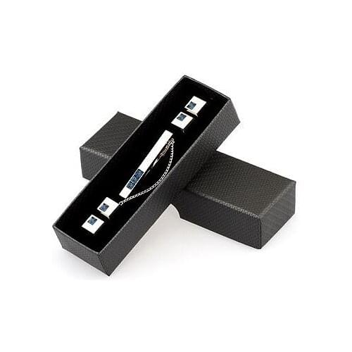 50pcs/lot Cufflinks Box Tie Clip Cuff Links Boxes 3 Pairs Holder Carrying Case Gift Boxes Jewelry Packing Wholesale