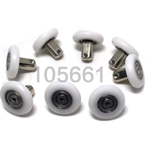 8pcs 25mm Double Wheel Sliding Roller Pulley for DIY Shower Door Window