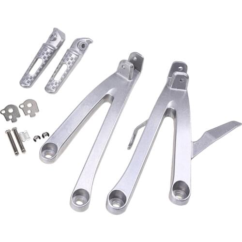 Aluminum Motorcycle Passengers Rear Footrest Scooter Pedals Bracket Sets Kits For Dirt Bike Off-Road Honda CBR600RR 2007-2014