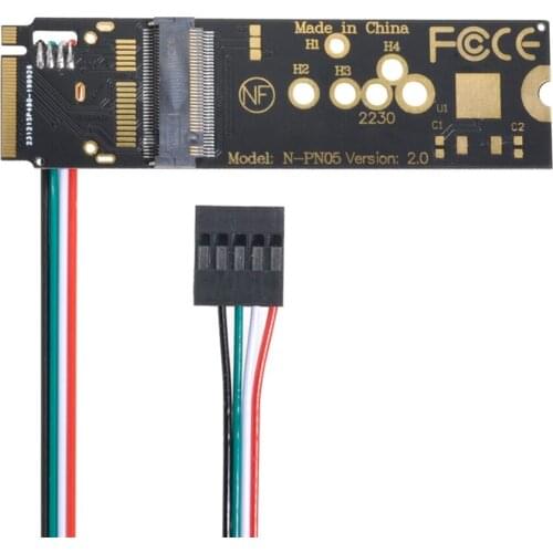 Wireless NGFF A/E-Key WiFi Card to M.2 NGFF Key-M NVME SSD Adapter for AX200 Wifi 6 Bluetooth 5.1