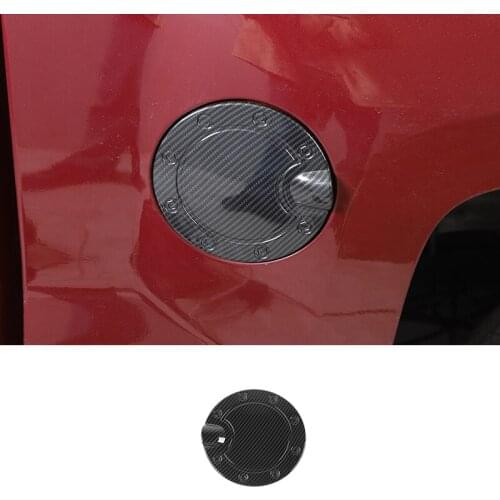Carbon fiber Pattern Tank Covers ABS Car Gas Fuel Tank Cap Cover Decoration for Chevrolet Silverado GMC SIERRA 2014-2018