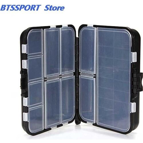 26 Compartments Black Mini Storage Box Fishing Tackle Box Fishing Bait Spoon Hook Bait Tackle Storage Case Fishing Accessories