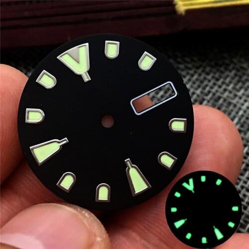 28.5mm Watch Dial Ring with Super C3 Luminous for NH36 Movement Watch Accessories