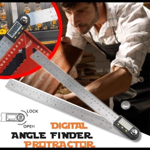 Digital Angle Finder Protractor 200mm 8inch angle Finder Meter Plastic/Stainless Steel 360 goniometer inclinometer Digital protr