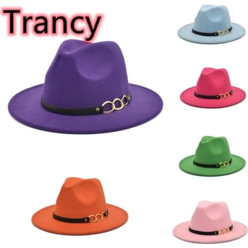 Lanvender fedoras fashion hat felt hat for women jazz hat fedora hat grass green women fedoras donut chain women hats