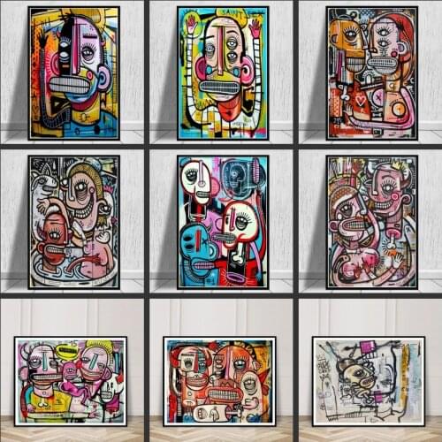 Graffiti Street Art Joachim Abstract Canvas Painting Posters Prints Wall Art Picture for Living Room Home Wall Decoration Cuadro