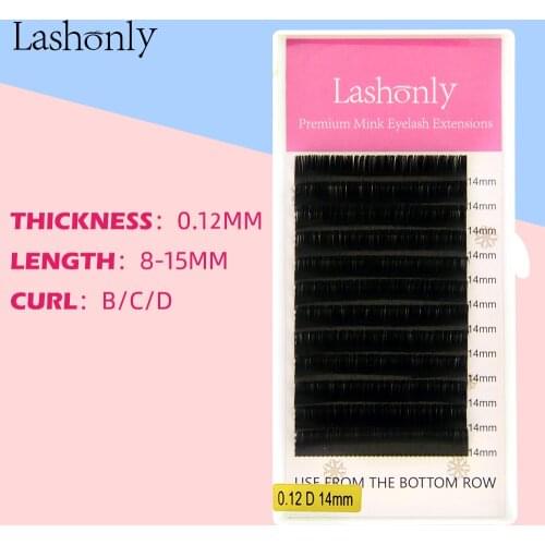 Lashonly Silk Fiber Eyelashes Extension Individual Mink Eyelash Extension Natural Thick Soft Lashes Extension For Professionals