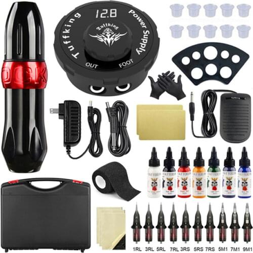 Professional Tattoo Machine Set Rotary Machine Pen Style Set With Cartridge Needles Permanent Makeup Machine For Tattoo Body Art