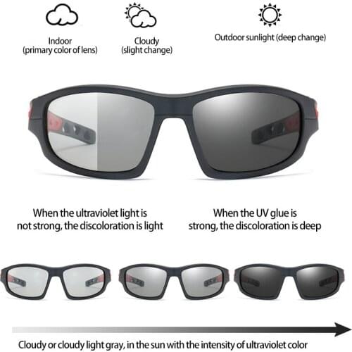 Fashionable Sunglasses Outdoor Riding Fishing Sports Polarized Sunglasses Eyewear Trendy Color-changing Glasses For Men Women